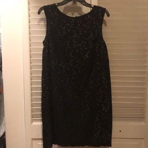 Black lattice lace dress